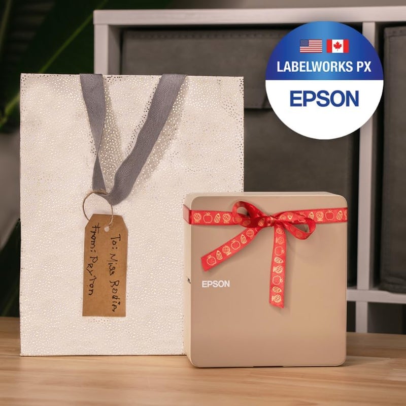 LABELWORKS Epson 212RGRPX Genuine PET (Polyester) Tape Cartridge - Gold on Red Ribbon Designer Craft Label Maker Tape - 1/2" (12MM) Wide, 16' - Image 4